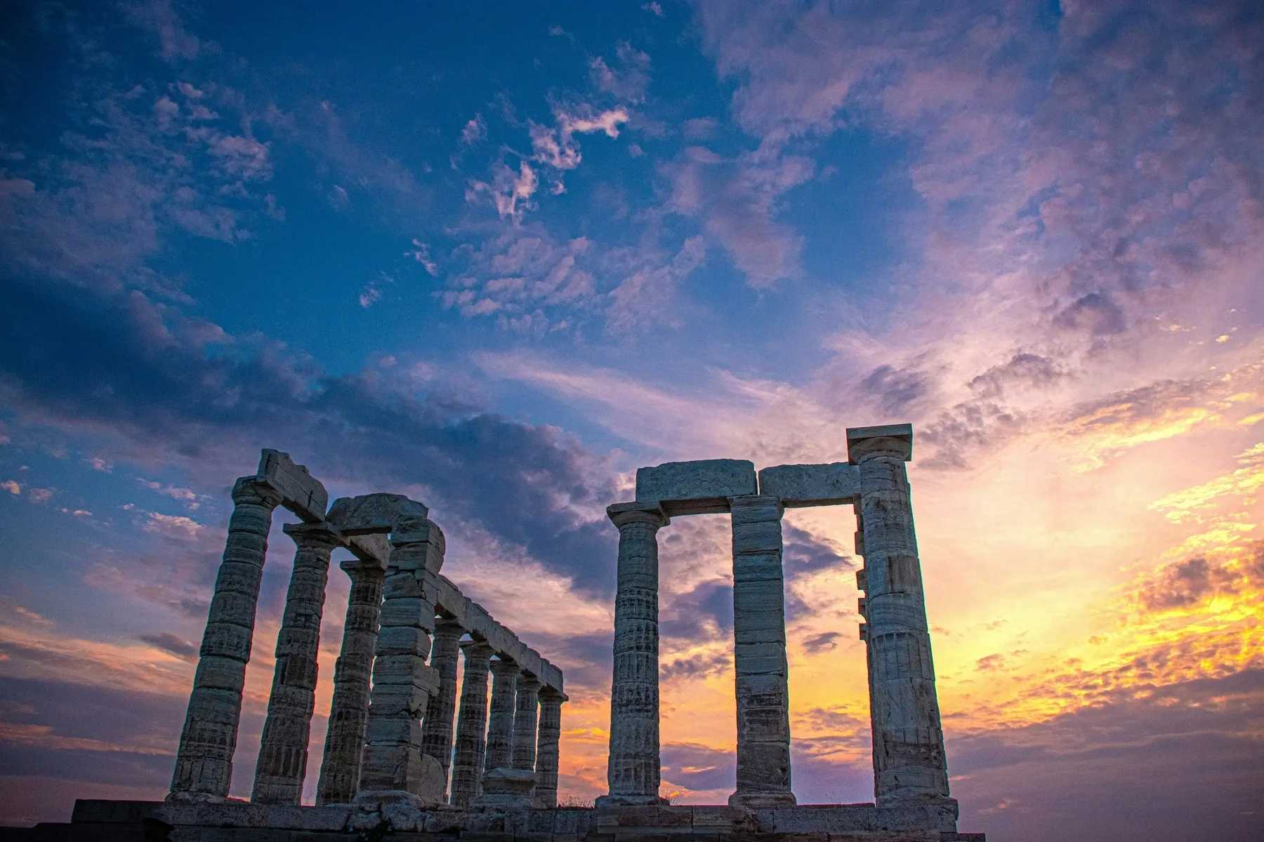 Greek island harbor